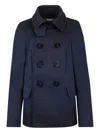 Dsquared2 Button Sailor Peacoat In Blue