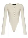 Dsquared2 Button-up Knitted Bodysuit In White