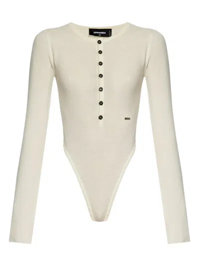 DSQUARED2 BUTTON-UP KNITTED BODYSUIT