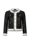 Dsquared2 Button-up Leather Jacket In Black