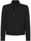 Dsquared2 Button-up Shirt Jacket In Black