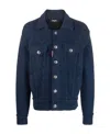 Dsquared2 Button-up Wool-blend Jacket In Blue