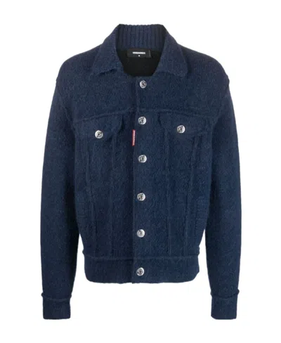 DSQUARED2 DSQUARED2 RIBBED KNIT BUTTONED JACKET