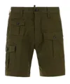 Dsquared2 Buttoned Cargo Shorts In Green