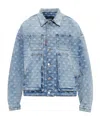 Dsquared2 Buttoned Graphic Jean Jackets In Blue