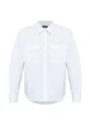 Dsquared2 Buttoned Flap-pocket Shirt In White