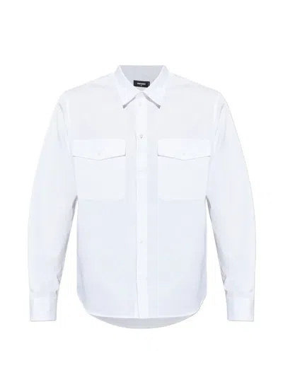 DSQUARED2 BUTTONED FLAP-POCKET SHIRT