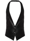 Dsquared2 Buttoned Sleeveless Shirt In Black