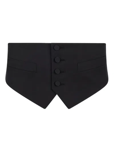 Dsquared2 Buttoned Tux Vest In Black