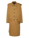 Dsquared2 Buttoned-up Trench Coat In Brown