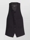Dsquared2 Buttoned V-neckline Waistcoats Front Pockets In Black