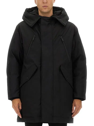 Dsquared2 Caban Puffer Coat In Black
