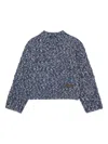 Dsquared2 Kids' Cable-knit Sweater In Blue