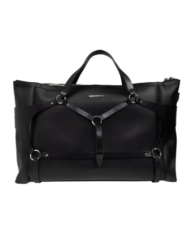Dsquared2 Caged Duffle Bag In Black