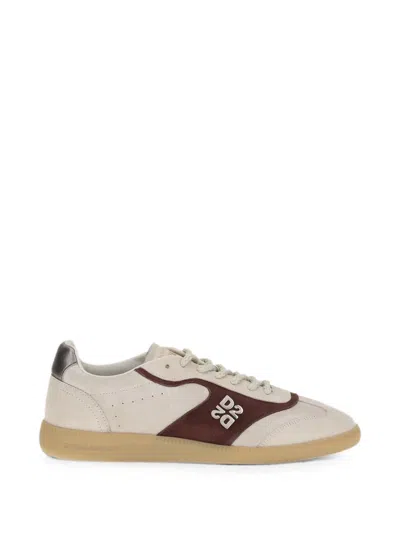 Dsquared2 Calf Leather Goat Leather Lace-up Sneakers In Neutral