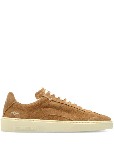 DSQUARED2 CALF SUEDE LACE-UP TRAINERS