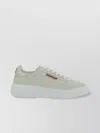 DSQUARED2 CALFSKIN SNEAKERS WITH PERFORATED ROUND TOE