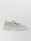Dsquared2 Calfskin Sneakers With Perforated Round Toe