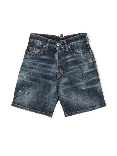 Dsquared2 Kids' Calzoncini Stonewash Denim Shorts
