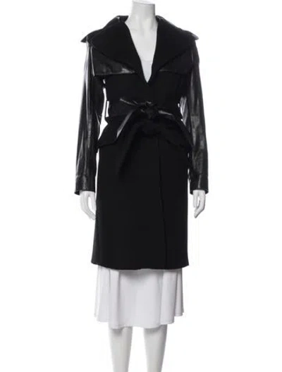 Pre-owned Dsquared2 Camel Leather Coat In Black