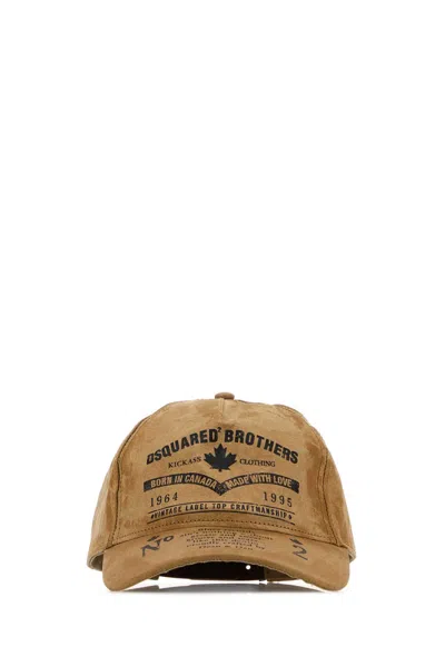 Dsquared2 Camel Paper Baseball Hat In Brown