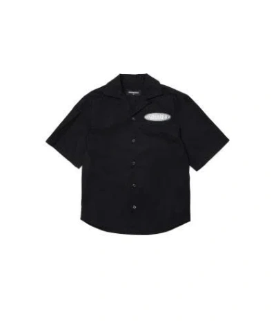 Dsquared2 Kids' Camicia Con Applicazione In Black