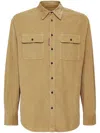 Dsquared2 Classic Button-up Corduroy Shirt In Beige