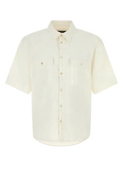 Dsquared2 Dsquared Men White Linen Shirt