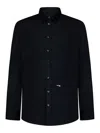Dsquared2 Dsquared Men Black Stretch Poplin Shirt In Black