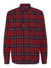 Dsquared2 Vintage Button-down Shirt Elbow Patches In Red