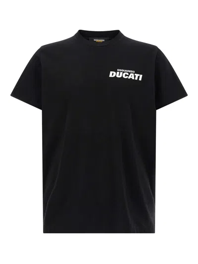 Dsquared2 T-shirt Capsule  X Ducati In Black