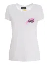 Dsquared2 Crew Neck Scoop T-shirt With Printed Logo In White