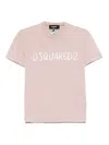 Dsquared2 Logo-print T-shirt In Nude & Neutrals