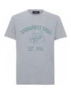 Dsquared2 Logo Bros Print T-shirt In Grey