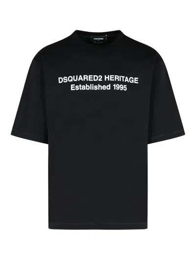 Dsquared2 Black Cotton T-shirt
