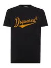 Dsquared2 Black T-shirt With Logo Print On The Front In Black