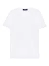 Dsquared2 Plain White Cotton T-shirt With Subtle Metallic Detail In White