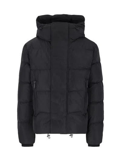 Dsquared2 Camo Crop Puffer Jacket In Black