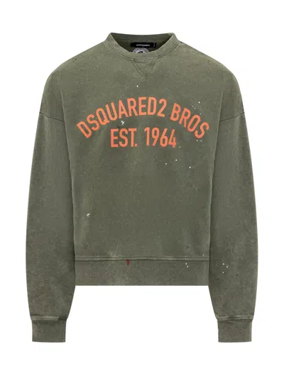Dsquared2 Camo Print Fitted T-shirt In Green