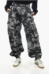 Dsquared2 Camouflage Double Pleat Cargo Pants In Black