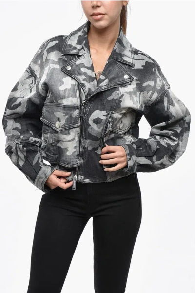 DSQUARED2 CAMOUFLAGE MOTIF DENIM JACKET
