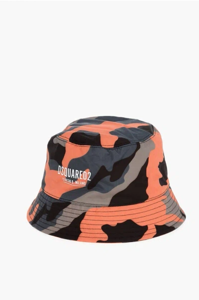 Dsquared2 Camouflage Motif Nylon Bucket Hat