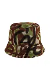 Dsquared2 Camouflage-print Bucket Hat In Green