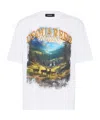 Dsquared2 Crew Neck Cotton T-shirt With Graphic Print In White