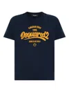 Dsquared2 Canadian Bros-print T-shirt In Blue