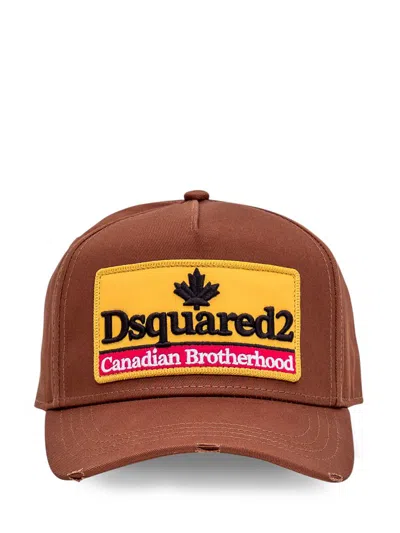 Dsquared2 Canadian Brotherhood Baseball Hat In Brown