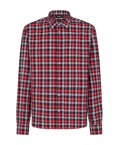 Dsquared2 Canadian Burbs Checked Shirt In Red