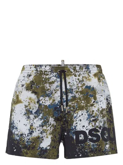 DSQUARED2 CANADIAN CAMOUFLAGE SWIM SHORTS