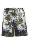 Dsquared2 Canadian Camouflage Swim Shorts In Green