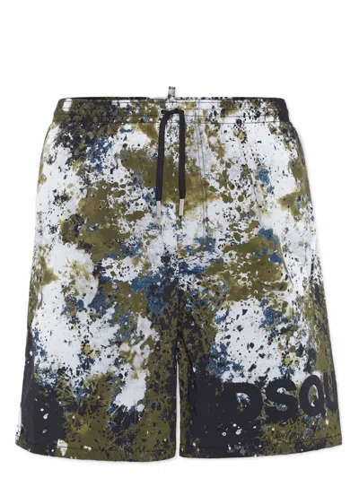 DSQUARED2 CANADIAN CAMOUFLAGE SWIM SHORTS